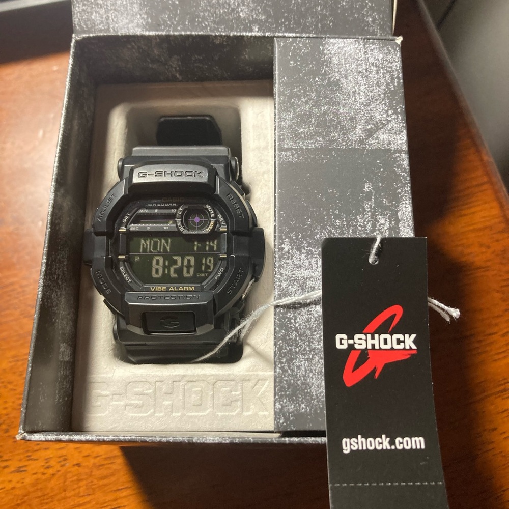 Casio G-SHOCK Black GD-350-B | 200M WR | Shock Resistant | Vibration Alarm